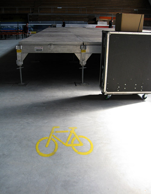 Radweg im Hallenstadion Chur